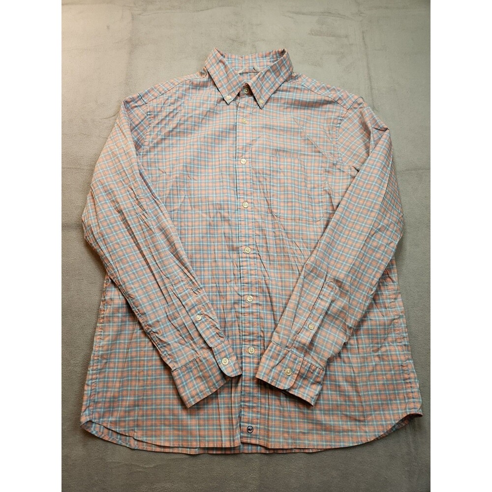 Vineyard Vines On-The-Go Performance Shirt Men's L Plaid Long Sleeve Button Down